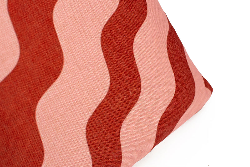Linen Cushion Pink & Red