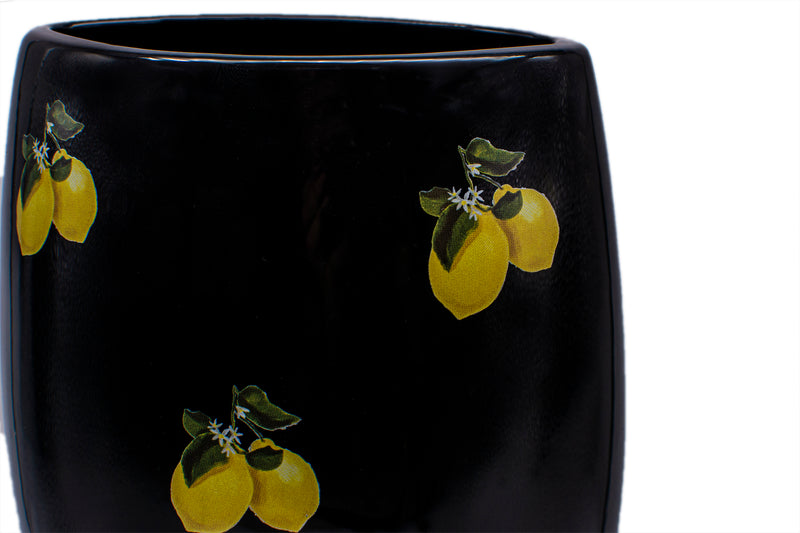 Oval Vase - Black Lemon