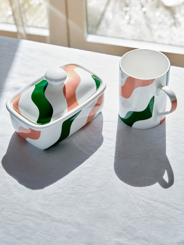 MUG SET OF 2 - Pink & Green