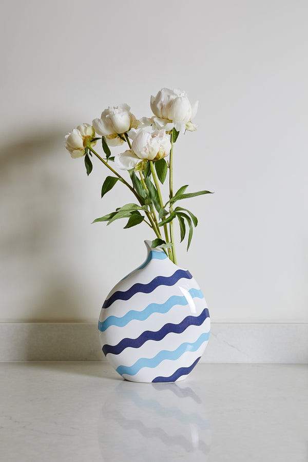 TEARDROP VASE - Mixed Blue