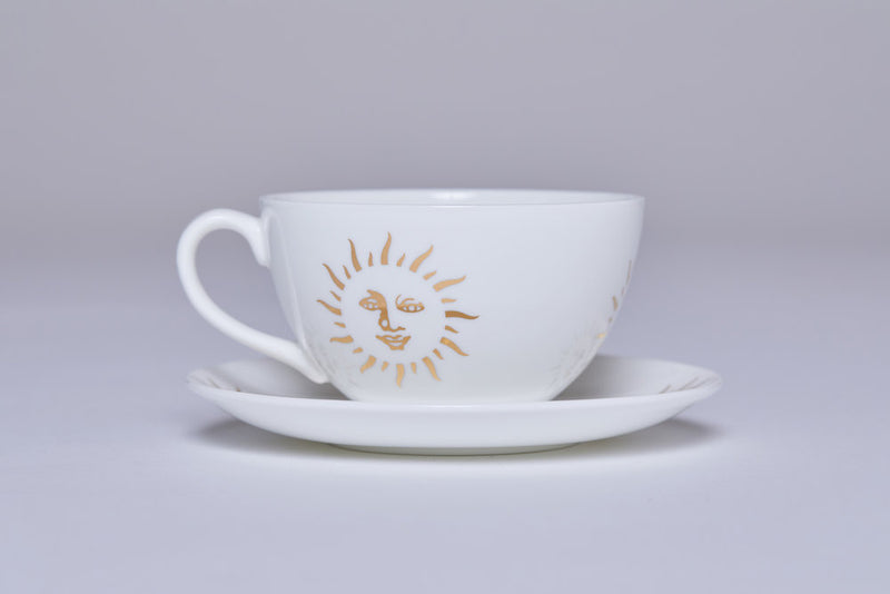 Teacup &amp; Saucer (Set Of 2)- Sun-Casacarta-CASACARTA