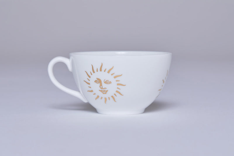 Teacup &amp; Saucer (Set Of 2)- Sun-Casacarta-CASACARTA