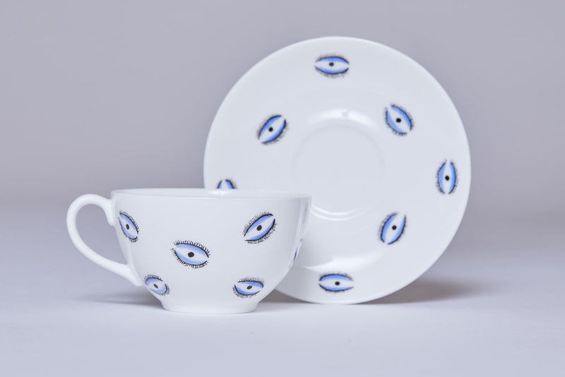 Teacup &amp; Saucer (Set Of 2) - Eye-Casacarta-CASACARTA