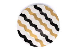 DINNER PLATE SET OF 2 - Black & Gold