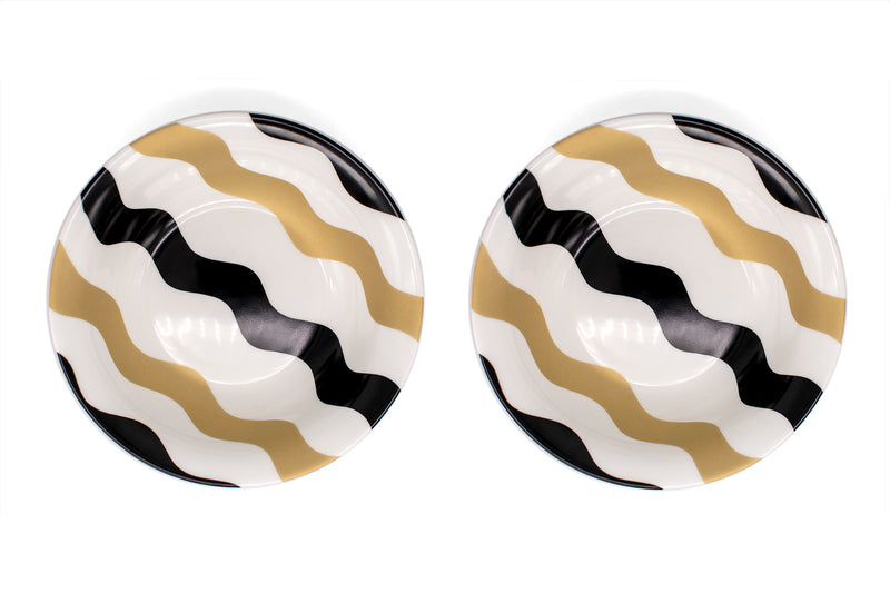 Bowl SET OF 2 - BLACK & GOLD