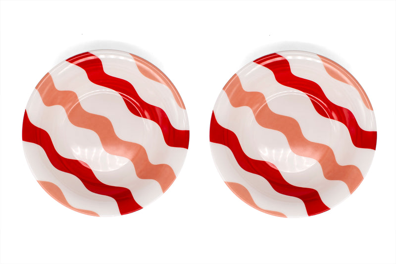 BOWL SET OF 2 - Pink & Red