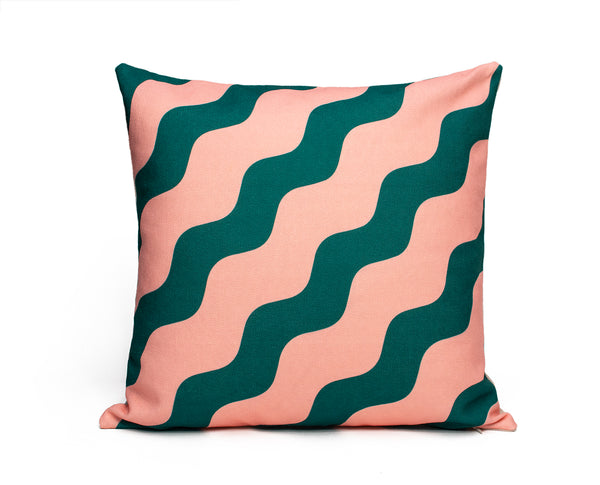 Linen Cushion Pink & Green