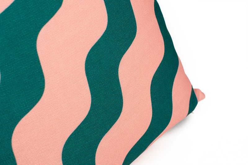Linen Cushion Pink & Green