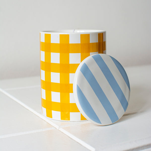 Candle - Mustard Gingham