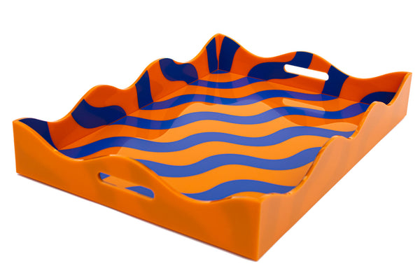 SCALLOP TRAY - ORANGE & BLUE