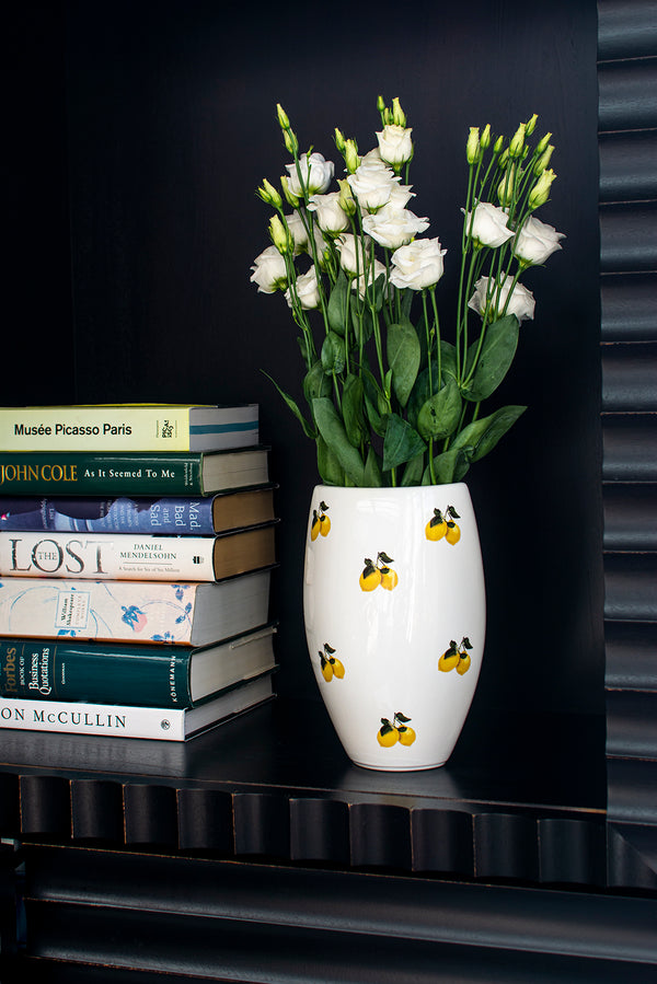 Oval Vase - White Lemon-Casacarta-CASACARTA