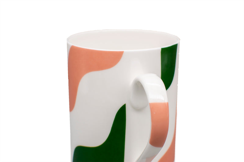 MUG SET OF 2 - Pink & Green