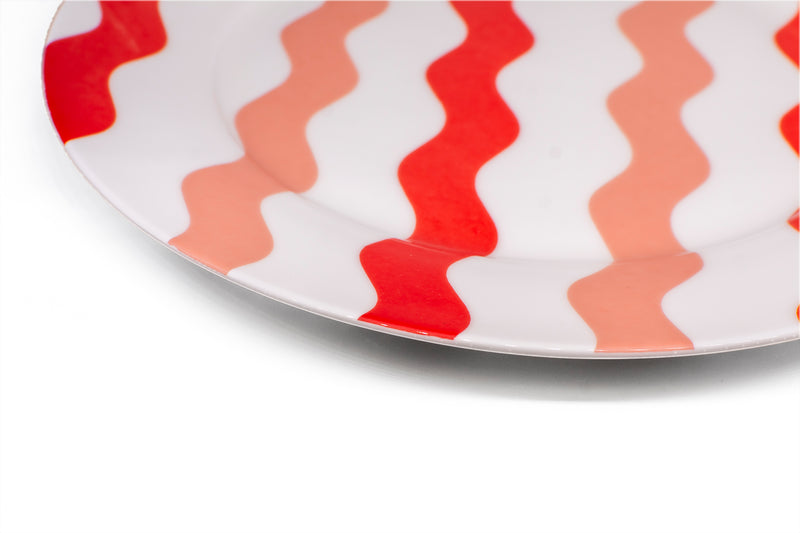 DINNER PLATE SET OF 2 - Pink & Red