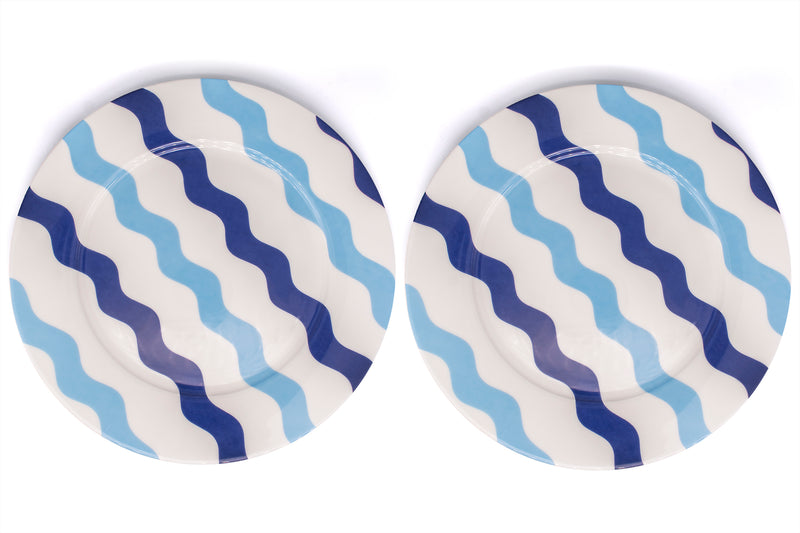 DINNER PLATE SET OF 2 - Mixed Blue