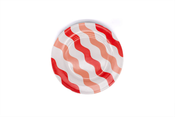 SIDE PLATE SET OF 2 - Red & Pink