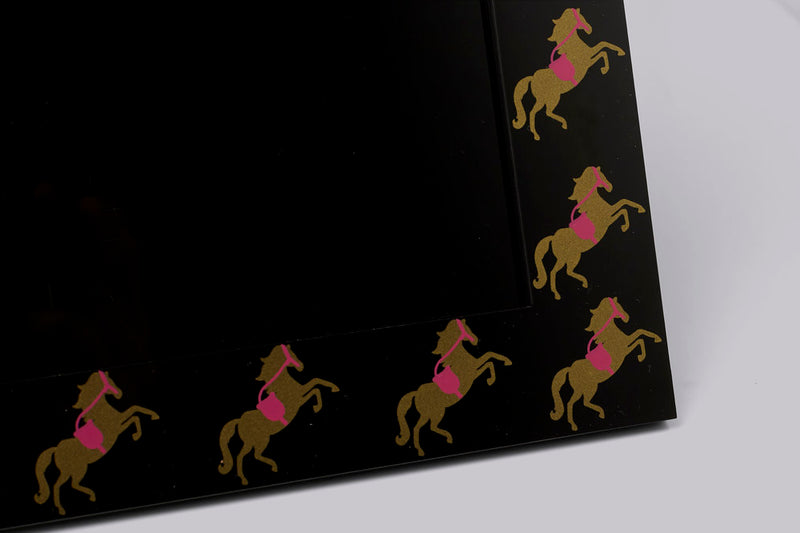 Photo Frame - Pink &amp; Gold Horse-Casacarta-CASACARTA