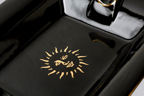 Large Trinket Tray / Ashtray - Black Sun-Casacarta-CASACARTA