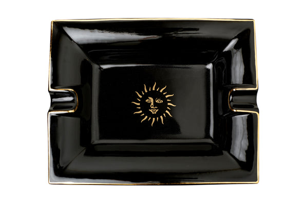 Large Trinket Tray / Ashtray - Black Sun