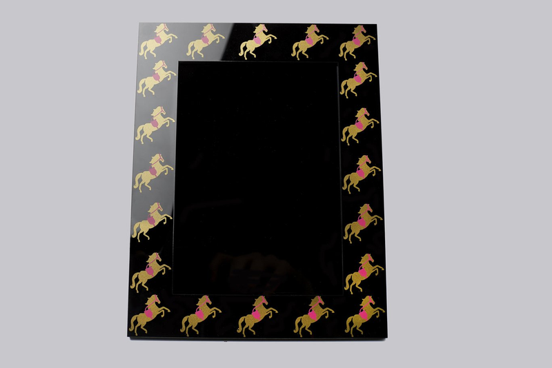 Photo Frame - Pink &amp; Gold Horse-Casacarta-CASACARTA