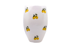 Oval Vase - White Lemon